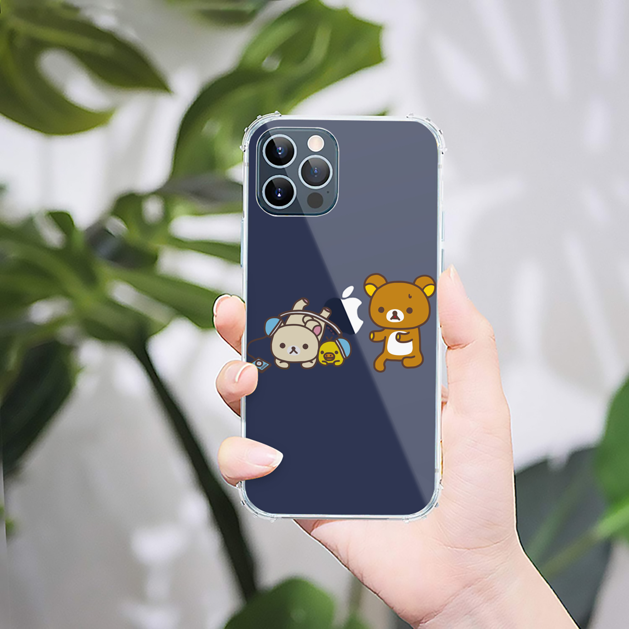（画像用） リラックマ リラックマ キイロイトリ Rilakkuma Korilakkuma Kiiroitori 【iPhone 12シリーズ対応】透明スマホケース（クリアソフトケース）